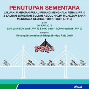 Penang Bridge closed today, Saturday the 30th!