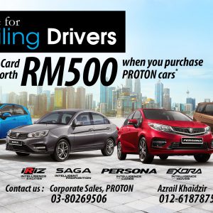 Proton Giving Free Fuel Card to E-Hailing Car Buyers