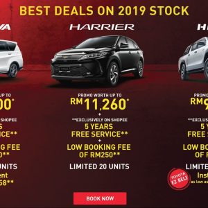 Special Promo for Toyota Harrier, Hilux, Innova on Shopee, Lazada