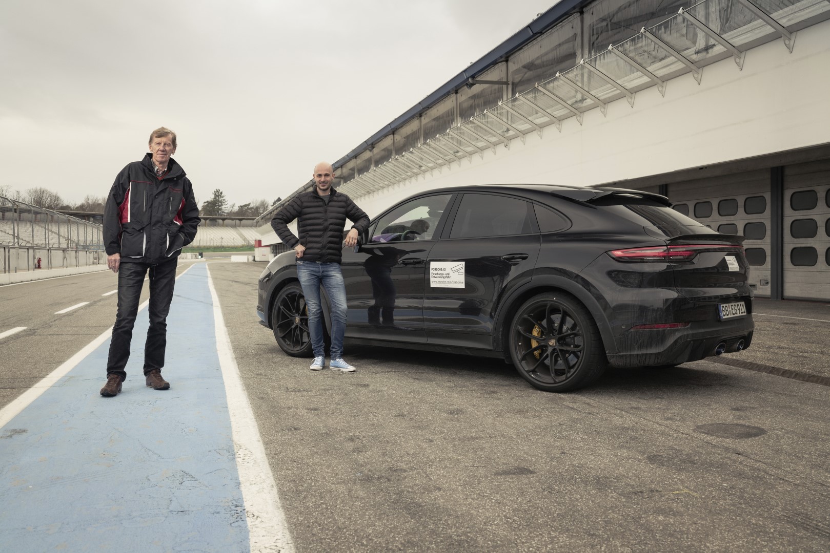 New Porsche Cayenne Coupe with Walter Rohrl