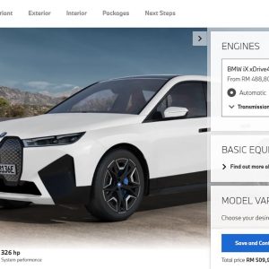 BMW iX Configurator