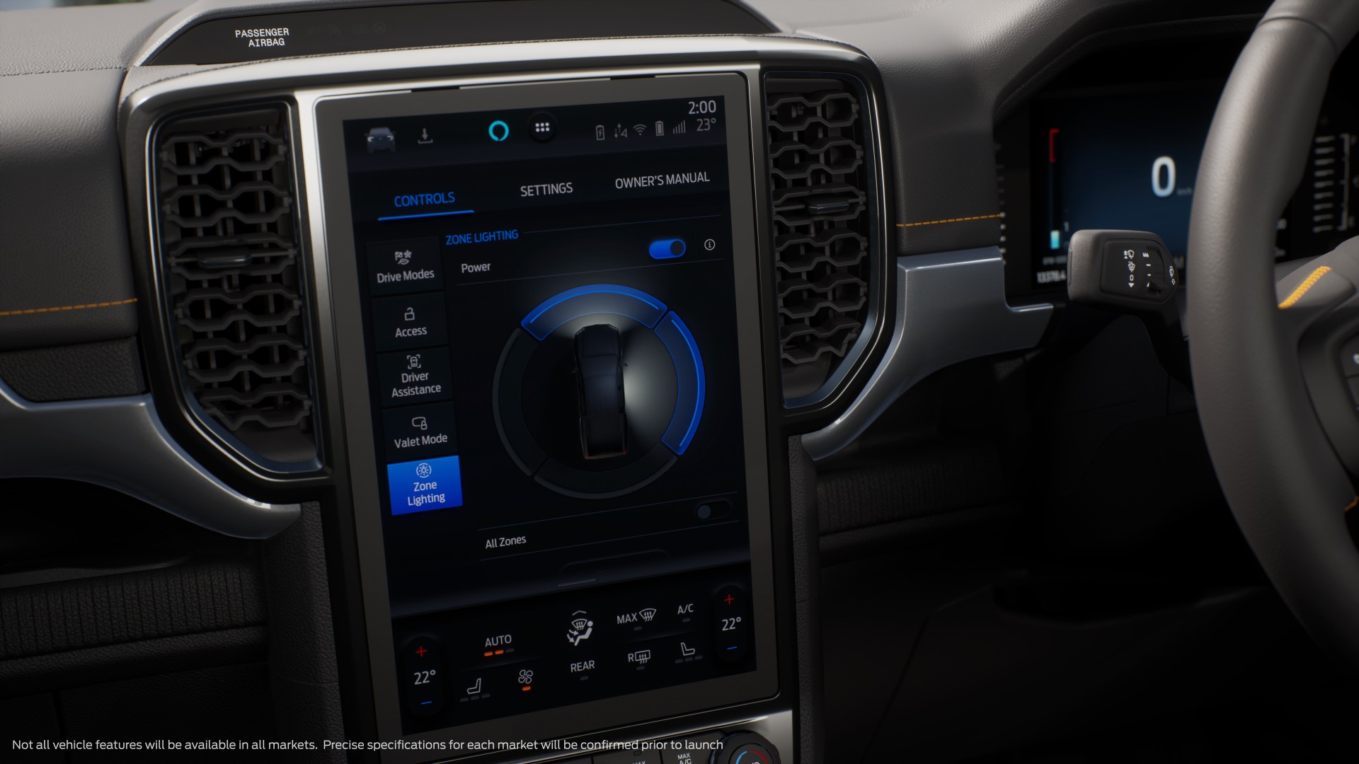 2022 Ford Ranger infotainment